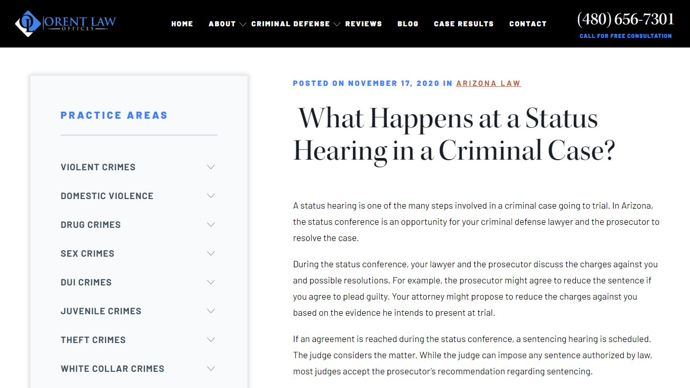What Happens at a Status Hearing in a Criminal Case?